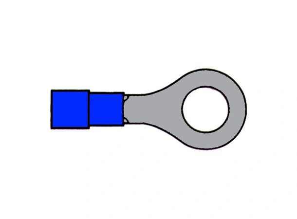 Ringsko blå - Ø10,5mm 100 stk